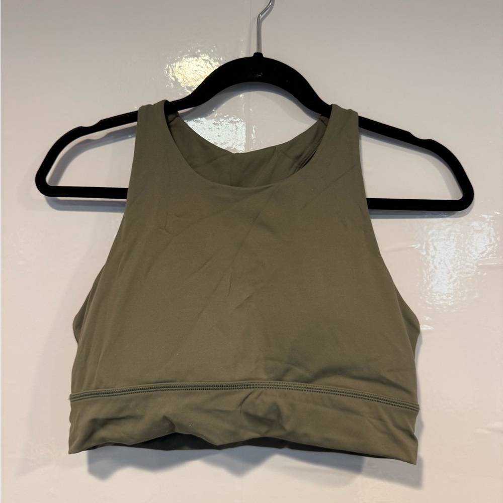 Olive Green mesh open back Lululemon bra‎